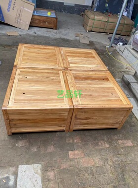 老榆木榻榻米床箱落地式储物床箱全实木双人床箱体床简床头柜