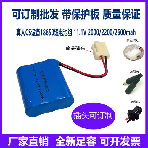 真人CS激光枪 凯光DK2000-3000合鼎装备专用可充锂电池12V2600mAh