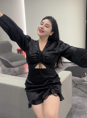 大码欧美性感连衣裙夜店工作服