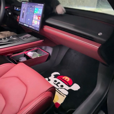 SU7 YU7特斯拉Y换新smart精灵1#3领克mini电车专用麦门卡通脚垫