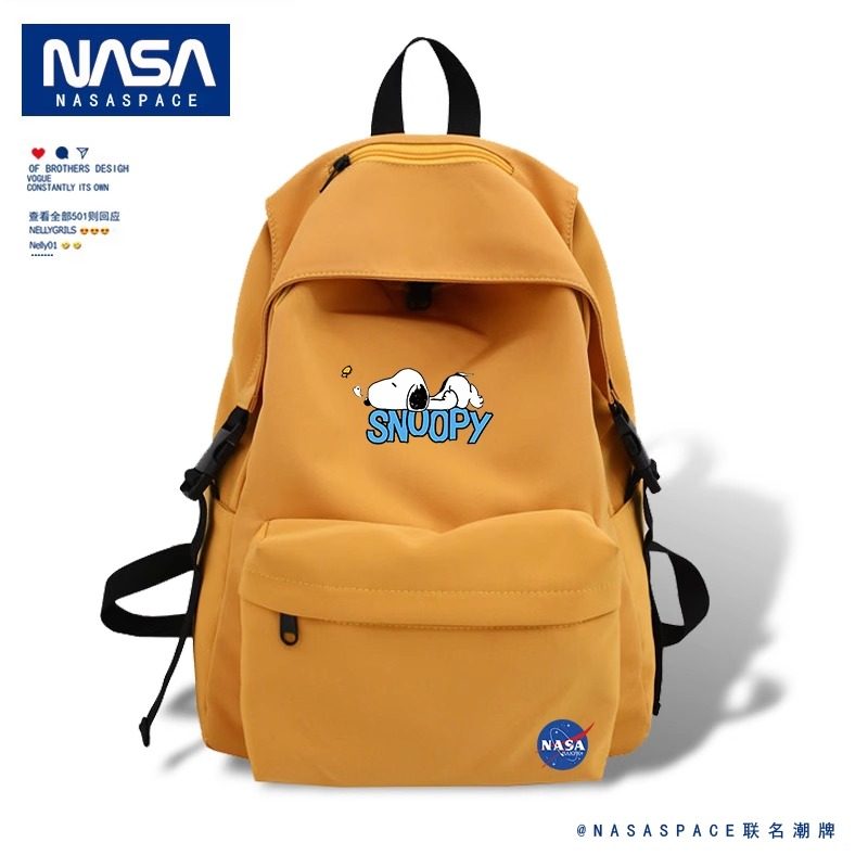 NASA史努比动画联名潮流双肩包时尚背包成人学生书包轻便耐用通勤