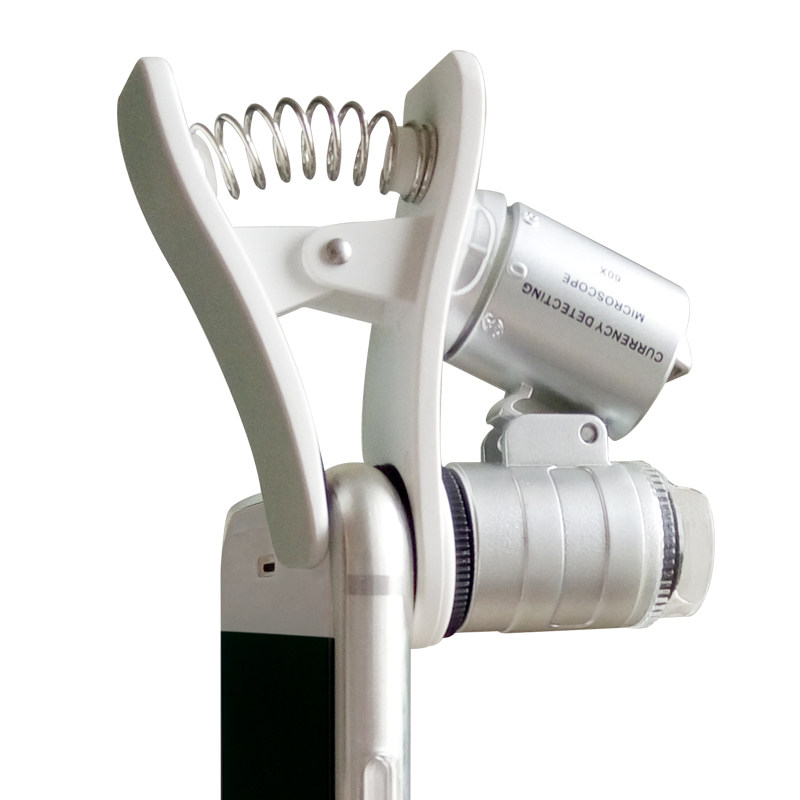 高倍迷你便携手机式放大镜 高清显微镜小型折