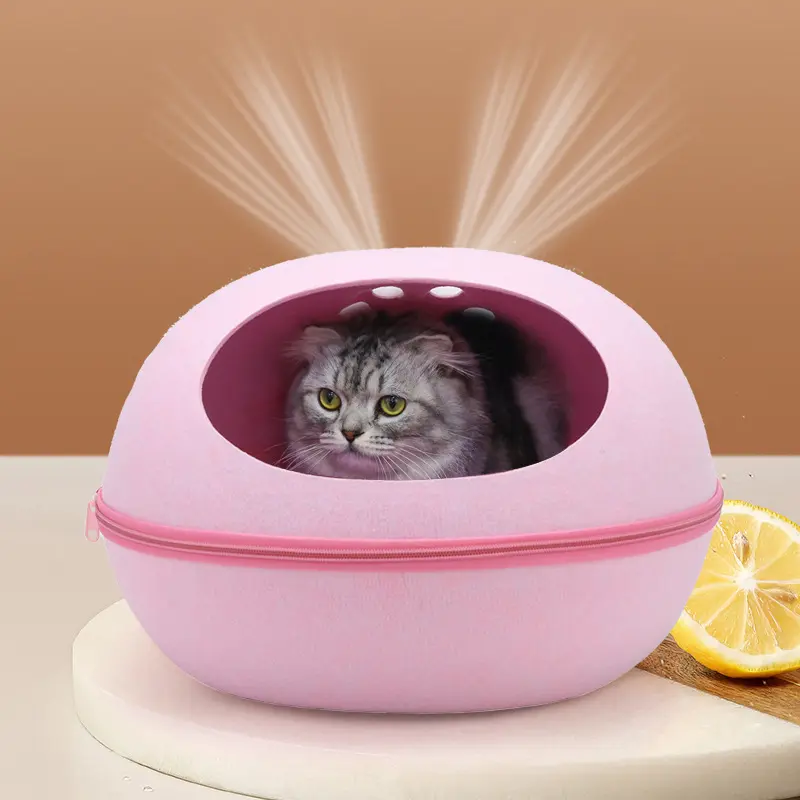 四季通猫屋用可拆洗毛毡猫窝网红