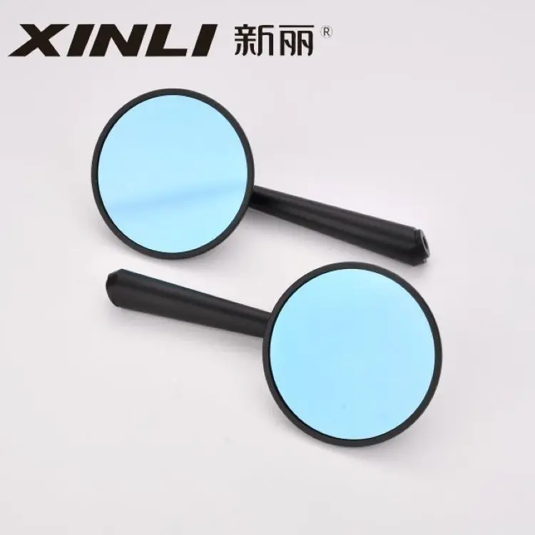 -骑士车专用改装后视镜摩托车配件摩托车圆镜摩托车改装件风镜黑