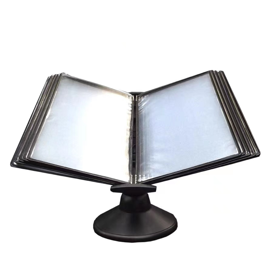 卓鸣台塑台式翻页文件架展示架