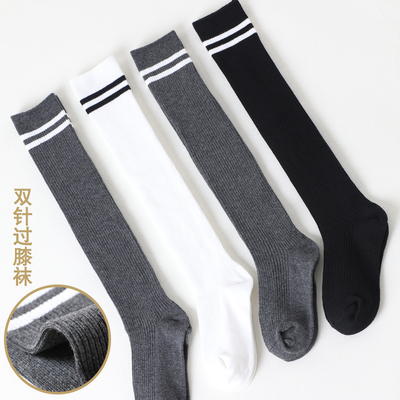学院风长筒过膝袜秋季加厚潮童