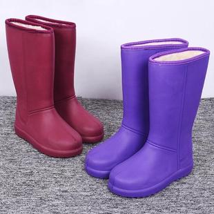 EVA泡沫轻便防寒鞋 加绒雨鞋 男士 雨靴防水棉鞋 保暖防滑加厚冬季