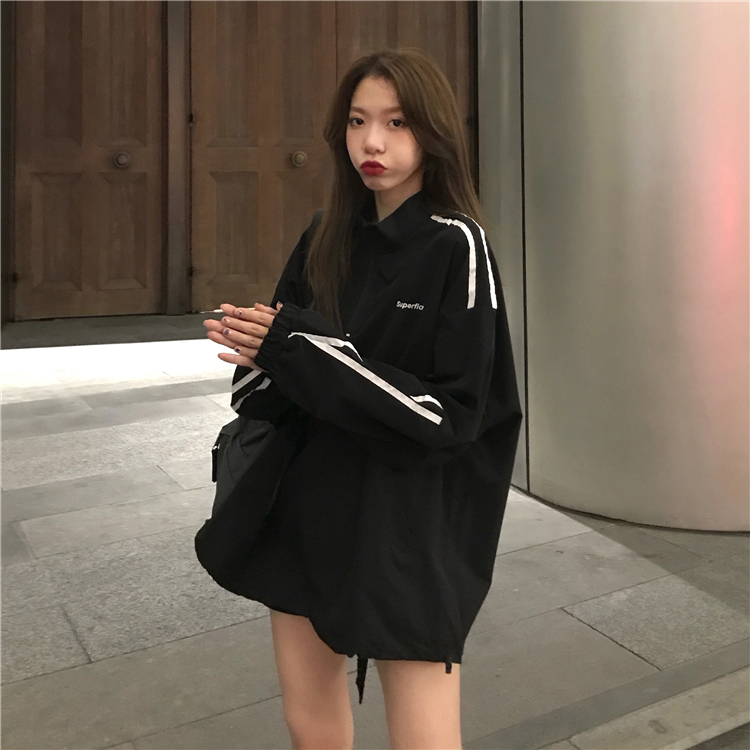 Real price real shot ~ new versatile casual half zipper stand collar Long Sleeve Jacket