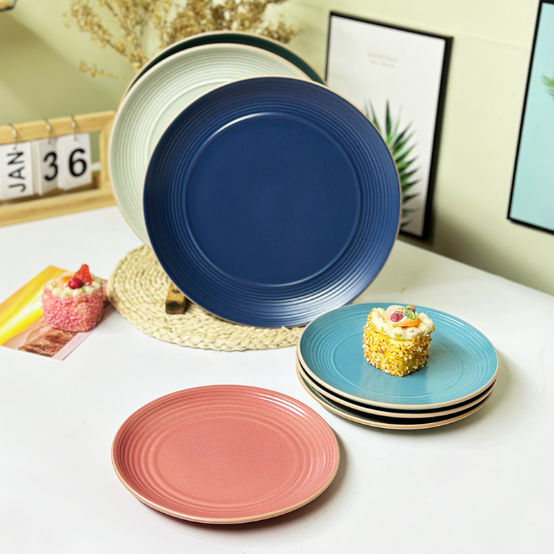 牛排盘陶瓷大众圆形10.7英寸