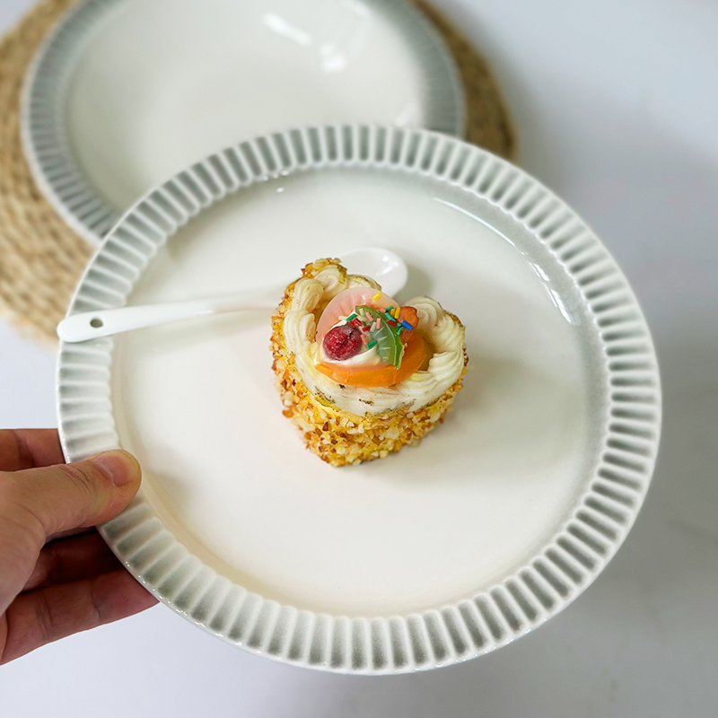 8.4英寸沙拉盘简约风釉下彩家用