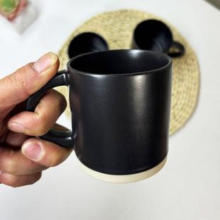 7.8元 两个釉下彩复古哑光陶瓷马克杯早餐杯简约家用杯子咖啡杯