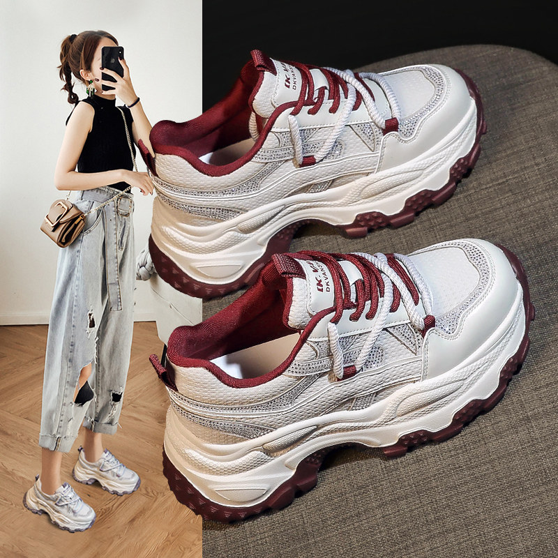 2026超火加绒保暖内增高老爹鞋女春季新款休闲运动厚底小白鞋爆款,女鞋,老爹鞋,淘宝优惠券,粉丝福利购,淘宝优惠卷