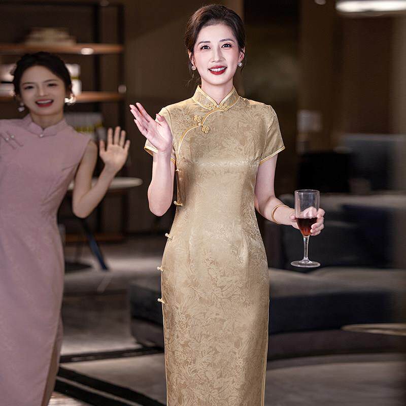 真丝旗袍婚宴装礼服2026