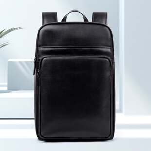 休闲轻便包包大容量感男包头层牛皮男 双肩包时尚 2026新款 商务男士