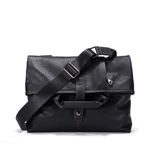 单肩包休闲头层牛皮感男士 男式 真皮潮流男包大容量时尚 2026新款