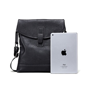 2026新款 斜挎包头层牛皮大容量男包潮背包都市 单肩包男真皮竖款