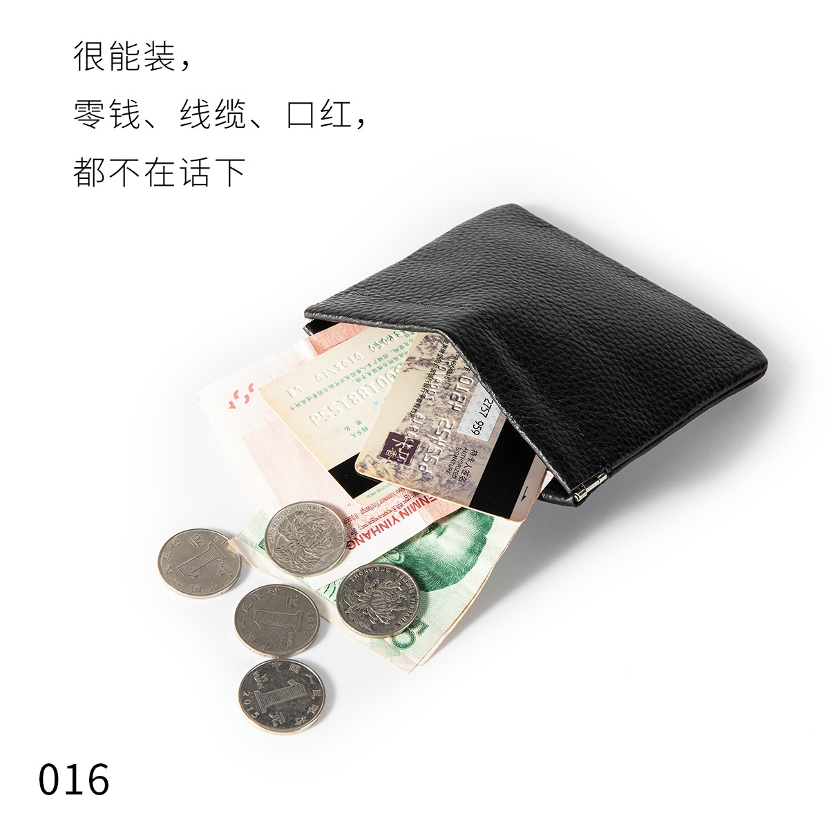 秋冬俄罗斯自闭合女士口红收纳袋硬币耳机零钱包真皮小皮夹耳机