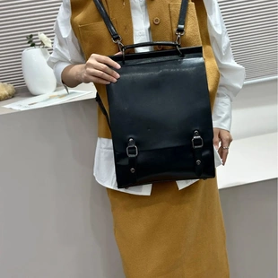 2026新款 真皮双肩包女英伦学院风书包大手提包通勤牛皮斜背包书包