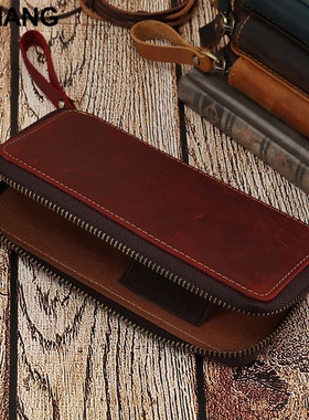 秋冬经典款零钱包多功能真皮手拿包收纳包包通用卡包文具包跨境