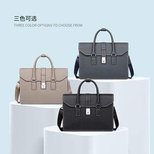 商务男款 真皮男包时尚 公文包头层牛皮电脑包大容量 新款 2026新款