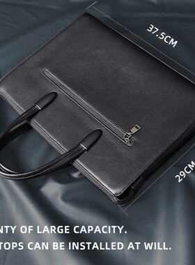 旅行通勤fingerprint anti - theft  leather briefcase 指纹