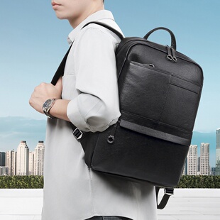 时尚 2026新款 真皮背包男款 男士 男包感大容量电脑包轻便潮流 新款