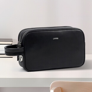 新款 手腕包头层牛皮时尚 男士 锁男款 真皮 手拿包大容量密码 2026新款