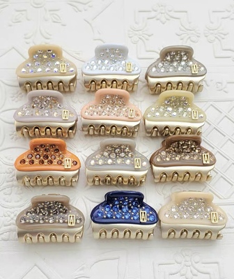 【保真ZP】旺多姆经典抓夹发抓3.2cm小号满钻水晶闪亮碎发卡子