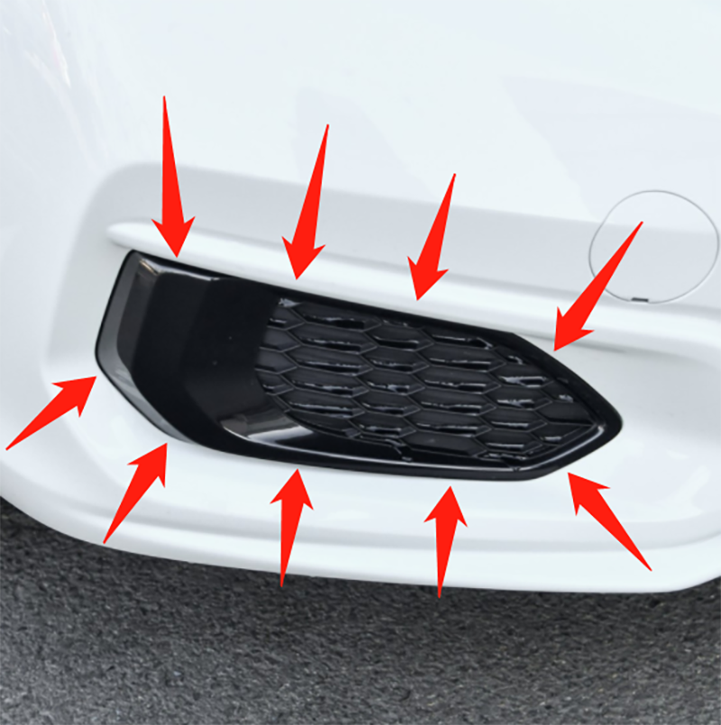 前保险杠雾灯装饰框罩盖板