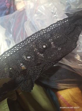 单款黑色单边水溶花边服装服饰辅料裙装娃衣芭比裙边称斤一斤