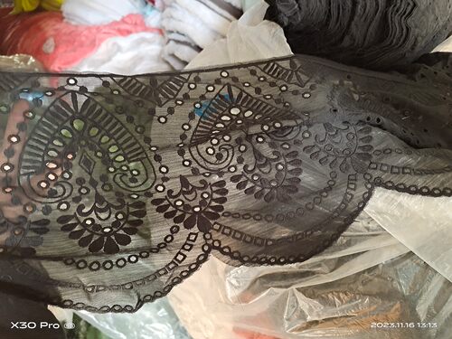 单边花边宽雪纺刺绣花边服饰辅料裙装娃衣芭比发饰床品称斤一斤