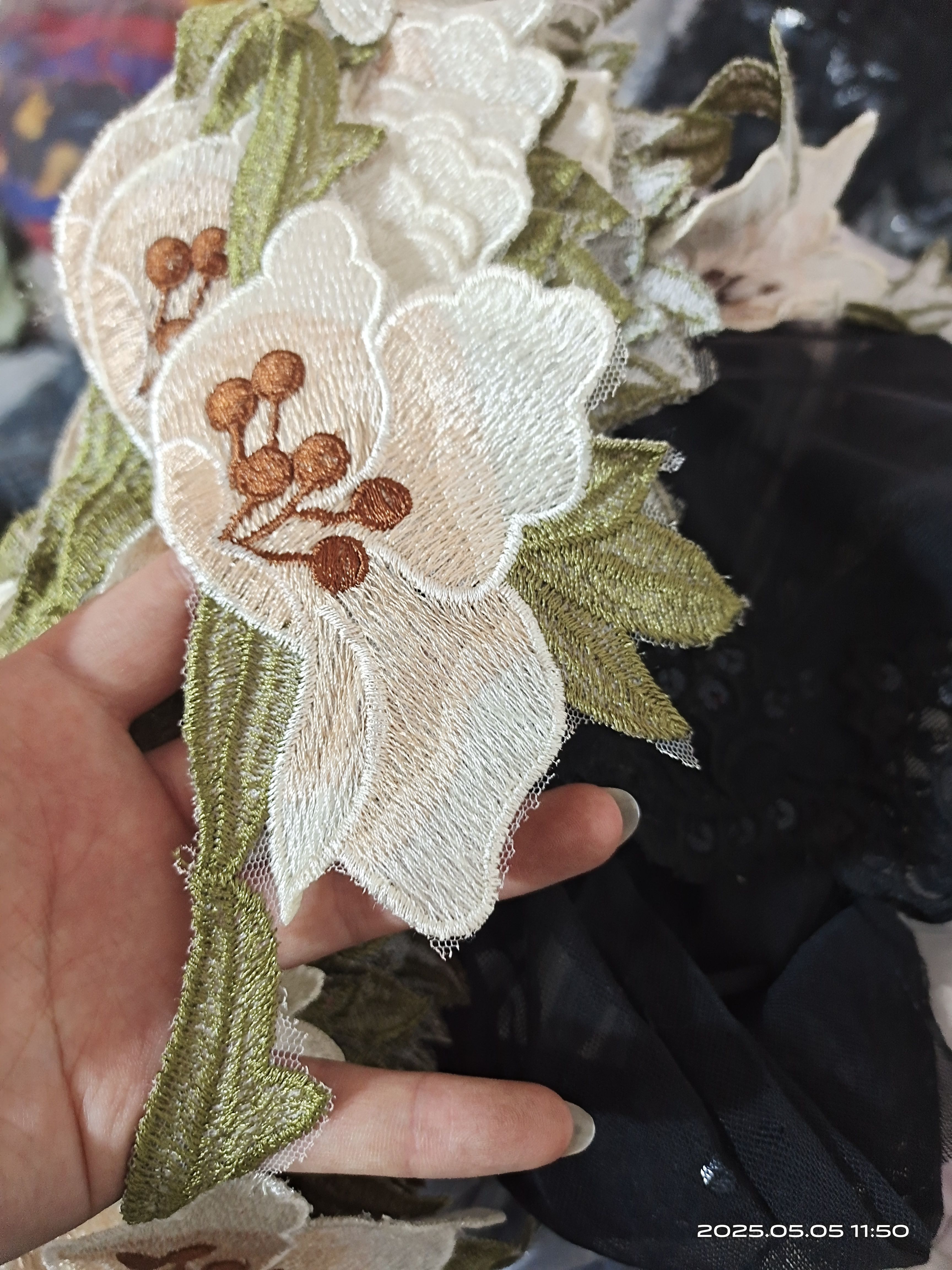 花花水溶花边贴花 服装服饰辅料裙装娃衣芭比裙边发饰称斤一斤