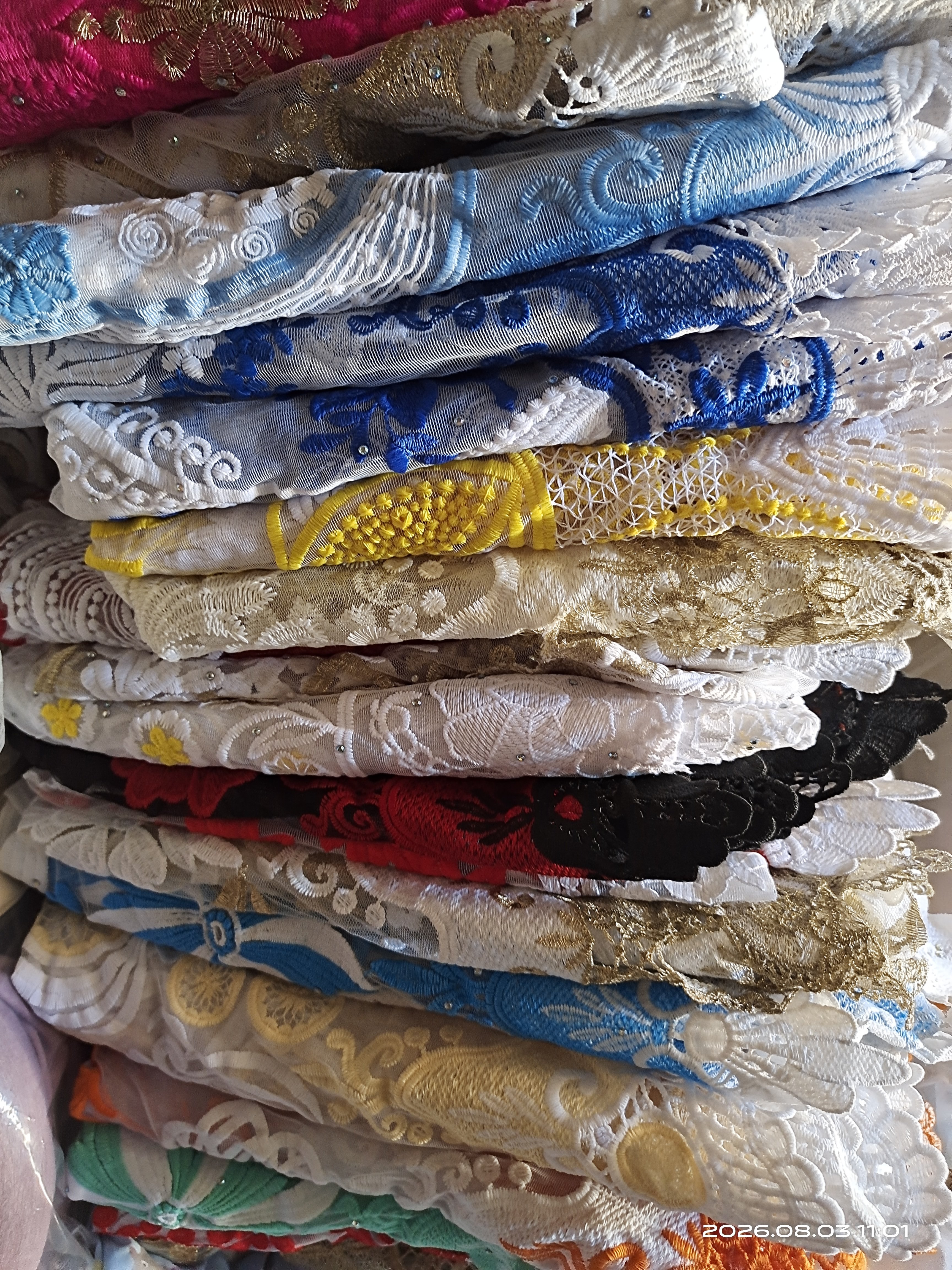 重工牛奶丝水溶蕾丝网纱刺绣布料花朵婚纱礼服芭比娃衣宫廷民族风