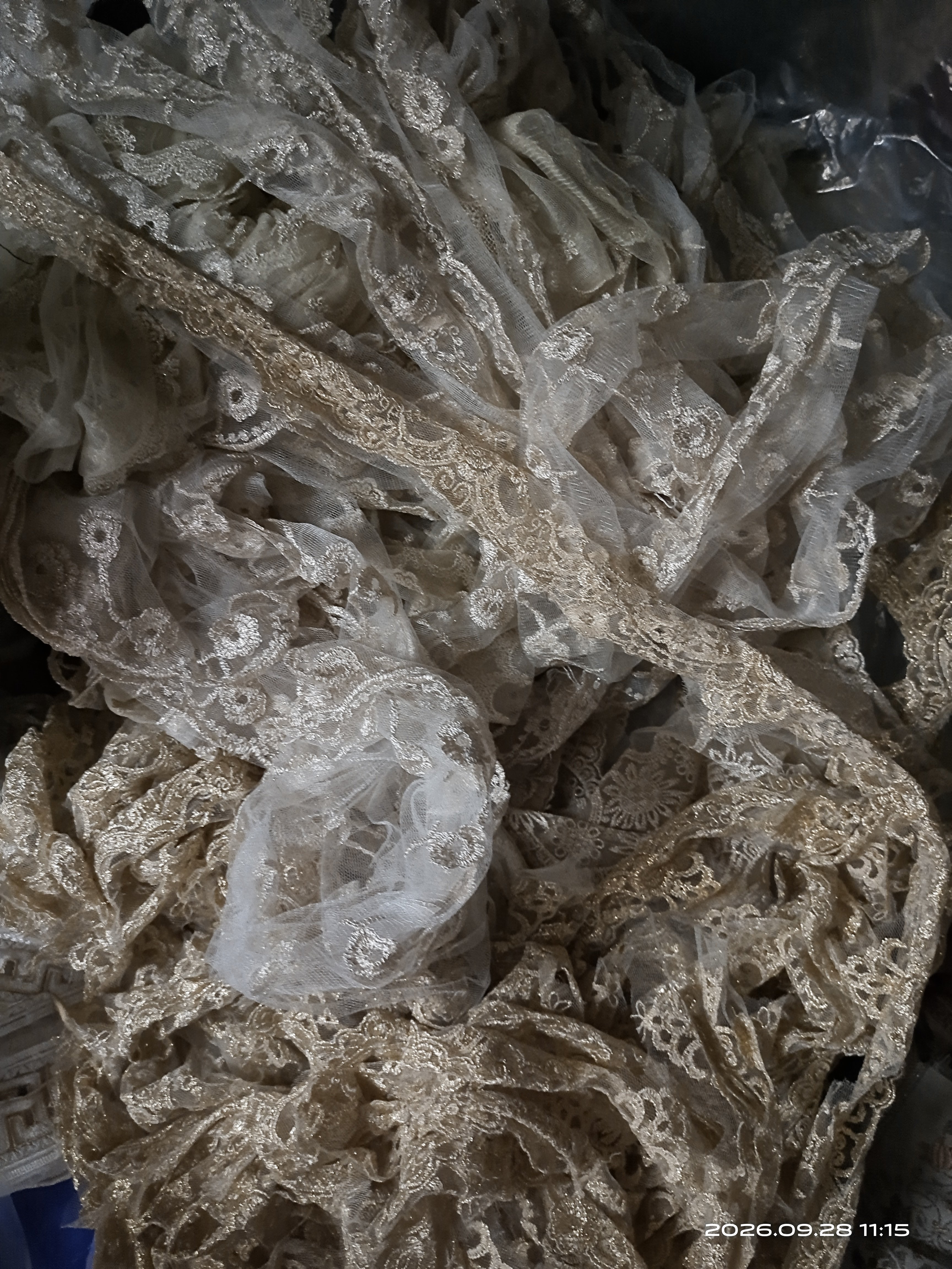 是瑕疵款 单边宫廷风金线网纱刺绣花边 裙边发饰装饰辅料称斤一斤
