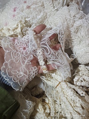 编织款车骨网纱花边 花贴服装服饰辅料裙装娃衣芭比发饰称斤一斤