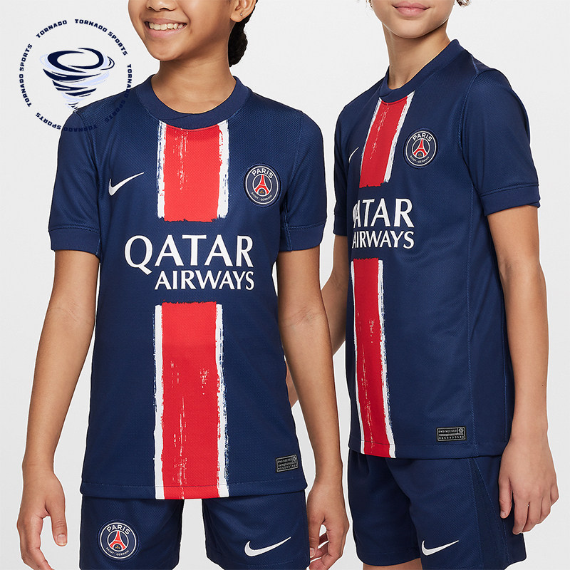 Nike/耐克正品Dri-FIT 大童夏季舒爽足球圆领球衣FN9155-411