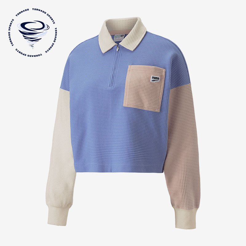 Puma/彪马正品新款女士时尚休闲短款运动长袖POLO衫537629-23,运动服/休闲服装,运动POLO衫,淘宝优惠券,粉丝福利购,淘宝优惠卷