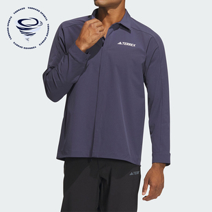 长袖 Adidas 衬衣IP0733 户外男士 SHIRT 阿迪达斯正品 AERORDY