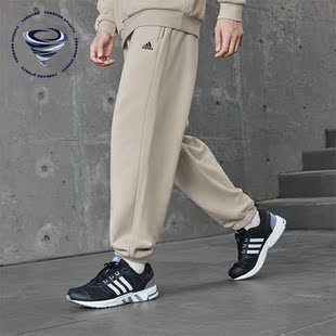 1加绒束脚男女运动裤 Adidas IV7602 PNT LOGO 阿迪达斯正品
