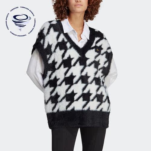 Adidas/阿迪达斯正品三叶草女士时尚运动宽松马甲背心IB8613