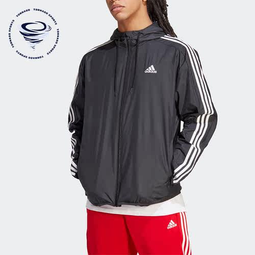 阿迪达斯男子运动休闲连帽夹克