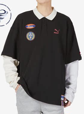 Puma/彪马正品春季男女新款透气运动假两件POLO衫677381-01