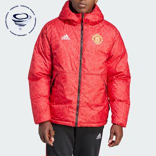 男子曼联足球文化休闲运动羽绒服IA8522 新款 Adidas 阿迪达斯正品