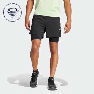 GYM 2IN1 S男士 IR8597 Adidas 二合一短裤 阿迪达斯正品