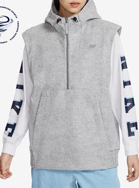 Nike/耐克正品女子时尚休闲舒适套头衫拉链运动卫衣FB8814-077