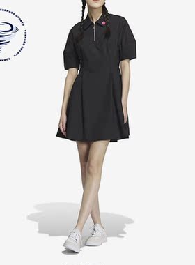 Adidas/阿迪达斯正品neo草莓熊女子新款运动翻领连衣裙IP4022