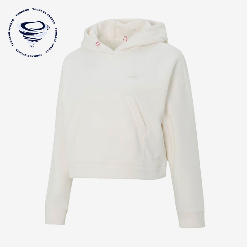 Adidas/阿迪达斯正品毛巾绒女士运动休闲长袖连帽卫衣IP7043