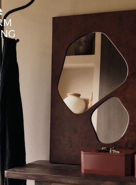 丹麦ferm LIVING Folia Mirror系列装饰镜穿衣镜全身镜子玄关