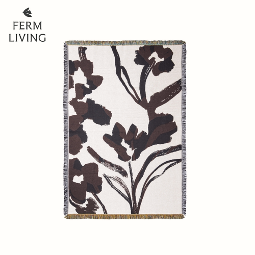 丹麦FermLiving纯棉沙发巾挂毯