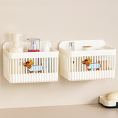 卫生间置物架浴室厨房免打孔镂空挂篮洗漱台化妆用品洗脸巾收纳筐